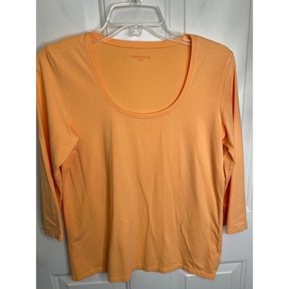 Eileen Fisher 100% Organic Cotton 3/4 sleeve top size Medium - Picture 2 of 4